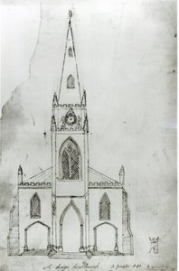 Egy templom terve, 1821 (tintával, papíron)